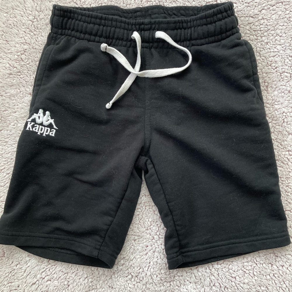 Kappa black cotton shorts boys size 12